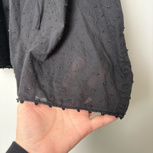 Ulla Johnson Lace and Embroidered Black Cotton Top with Lace Detail - Picture 5 of 9
